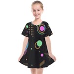 Colartive, Aesthetic, Amoled, Black, Colorful, Desenho Kids  Smock Dress