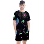 Colartive, Aesthetic, Amoled, Black, Colorful, Desenho Men s Mesh T-Shirt and Shorts Set