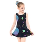 Colartive, Aesthetic, Amoled, Black, Colorful, Desenho Kids  Skater Dress Swimsuit