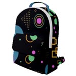 Colartive, Aesthetic, Amoled, Black, Colorful, Desenho Flap Pocket Backpack (Small)