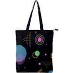 Colartive, Aesthetic, Amoled, Black, Colorful, Desenho Double Zip Up Tote Bag