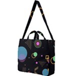 Colartive, Aesthetic, Amoled, Black, Colorful, Desenho Square Shoulder Tote Bag