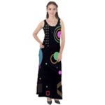 Colartive, Aesthetic, Amoled, Black, Colorful, Desenho Sleeveless Velour Maxi Dress