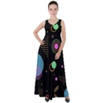 Colartive, Aesthetic, Amoled, Black, Colorful, Desenho Empire Waist Velour Maxi Dress