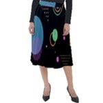 Colartive, Aesthetic, Amoled, Black, Colorful, Desenho Classic Velour Midi Skirt 