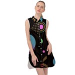 Colartive, Aesthetic, Amoled, Black, Colorful, Desenho Sleeveless Shirt Dress