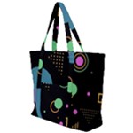 Colartive, Aesthetic, Amoled, Black, Colorful, Desenho Zip Up Canvas Bag