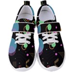 Colartive, Aesthetic, Amoled, Black, Colorful, Desenho Women s Velcro Strap Shoes