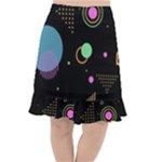 Colartive, Aesthetic, Amoled, Black, Colorful, Desenho Fishtail Chiffon Skirt