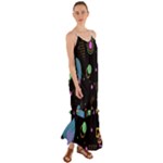 Colartive, Aesthetic, Amoled, Black, Colorful, Desenho Cami Maxi Ruffle Chiffon Dress