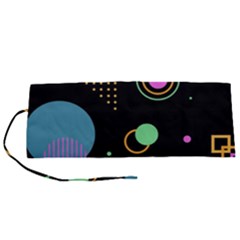 Colartive, Aesthetic, Amoled, Black, Colorful, Desenho Roll Up Canvas Pencil Holder (S) from ArtsNow.com