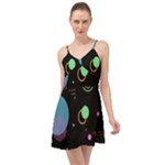 Colartive, Aesthetic, Amoled, Black, Colorful, Desenho Summer Time Chiffon Dress