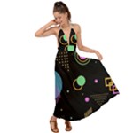 Colartive, Aesthetic, Amoled, Black, Colorful, Desenho Backless Maxi Beach Dress