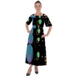 Colartive, Aesthetic, Amoled, Black, Colorful, Desenho Shoulder Straps Boho Maxi Dress 