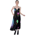 Colartive, Aesthetic, Amoled, Black, Colorful, Desenho Tie Back Maxi Dress