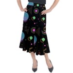 Colartive, Aesthetic, Amoled, Black, Colorful, Desenho Midi Mermaid Skirt