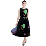 Colartive, Aesthetic, Amoled, Black, Colorful, Desenho Round Neck Boho Dress