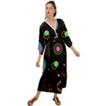 Colartive, Aesthetic, Amoled, Black, Colorful, Desenho Grecian Style  Maxi Dress