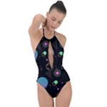 Colartive, Aesthetic, Amoled, Black, Colorful, Desenho Plunge Cut Halter Swimsuit