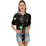 Colartive, Aesthetic, Amoled, Black, Colorful, Desenho Tie Front Shirt 