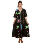 Colartive, Aesthetic, Amoled, Black, Colorful, Desenho Kimono Sleeve Boho Dress