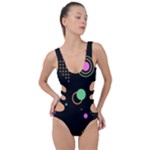 Colartive, Aesthetic, Amoled, Black, Colorful, Desenho Side Cut Out Swimsuit