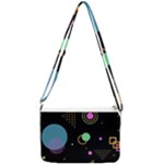 Colartive, Aesthetic, Amoled, Black, Colorful, Desenho Double Gusset Crossbody Bag