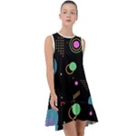 Colartive, Aesthetic, Amoled, Black, Colorful, Desenho Frill Swing Dress