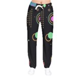 Colartive, Aesthetic, Amoled, Black, Colorful, Desenho Women Velvet Drawstring Pants