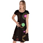 Colartive, Aesthetic, Amoled, Black, Colorful, Desenho Classic Short Sleeve Dress