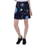 Colartive, Aesthetic, Amoled, Black, Colorful, Desenho Tennis Skirt