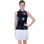 Colartive, Aesthetic, Amoled, Black, Colorful, Desenho Women s Sleeveless Polo T-Shirt