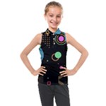 Colartive, Aesthetic, Amoled, Black, Colorful, Desenho Kids  Sleeveless Polo T-Shirt