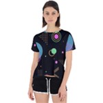 Colartive, Aesthetic, Amoled, Black, Colorful, Desenho Open Back Sport T-Shirt