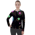 Colartive, Aesthetic, Amoled, Black, Colorful, Desenho Women s Pique Long Sleeve T-Shirt