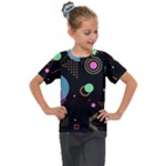 Colartive, Aesthetic, Amoled, Black, Colorful, Desenho Kids  Mesh Piece T-Shirt