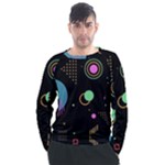 Colartive, Aesthetic, Amoled, Black, Colorful, Desenho Men s Long Sleeve Raglan T-Shirt