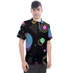 Colartive, Aesthetic, Amoled, Black, Colorful, Desenho Men s Polo T-Shirt