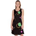 Colartive, Aesthetic, Amoled, Black, Colorful, Desenho Knee Length Skater Dress With Pockets