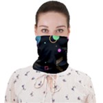 Colartive, Aesthetic, Amoled, Black, Colorful, Desenho Face Covering Bandana (Adult)