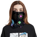 Colartive, Aesthetic, Amoled, Black, Colorful, Desenho Face Covering Bandana (Two Sides)