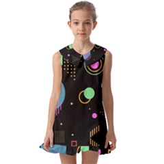 Kids  Pilgrim Collar Ruffle Hem Dress 