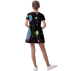 Kids  Short Sleeve Pinafore Style Dress 