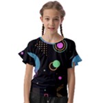 Colartive, Aesthetic, Amoled, Black, Colorful, Desenho Kids  Cut Out Flutter Sleeves