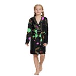 Colartive, Aesthetic, Amoled, Black, Colorful, Desenho Kids  Long Sleeve Velvet Lounge Robe