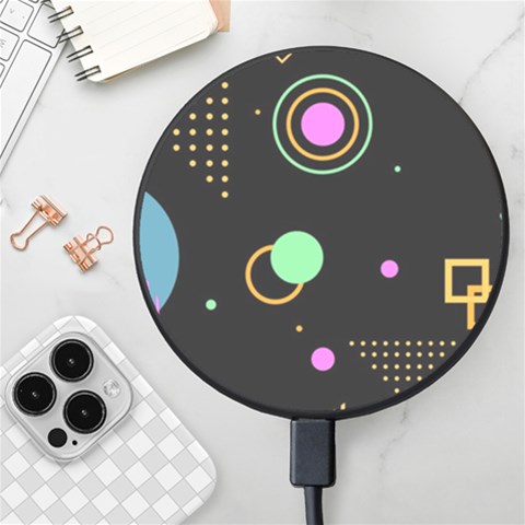 Colartive, Aesthetic, Amoled, Black, Colorful, Desenho Wireless Fast Charger(Black) from ArtsNow.com