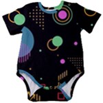 Colartive, Aesthetic, Amoled, Black, Colorful, Desenho Baby Short Sleeve Bodysuit