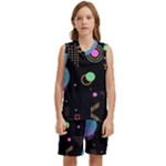 Colartive, Aesthetic, Amoled, Black, Colorful, Desenho Kids  Basketball Mesh Set