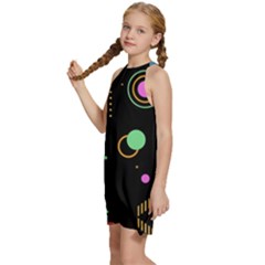 Kids  Halter Collar Waist Tie Chiffon Dress 