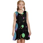 Colartive, Aesthetic, Amoled, Black, Colorful, Desenho Kids  Sleeveless Tiered Mini Dress